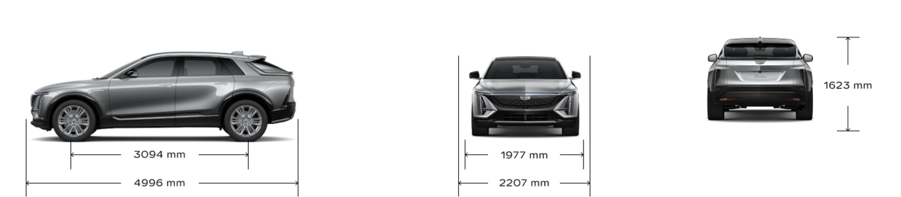 2025 Cadillac LYRIQ Dimensions